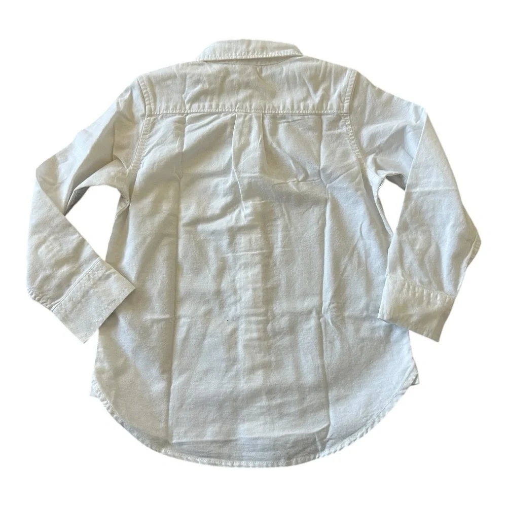 NWT GAP Baby White Oxford Button-Down Shirt w/ Bear – Size 4Y